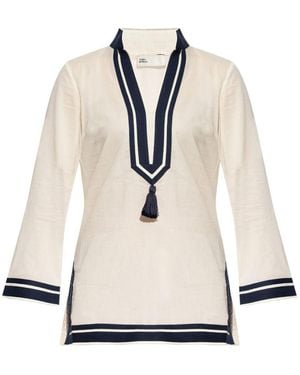 Tory Burch Cotton Tunic Dress - Natural