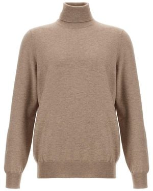 Brunello Cucinelli Cashmere Turtleneck Jumper - Brown