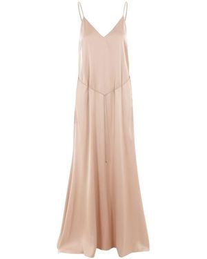 Fendi Silk Maxi Slip Dress - Natural