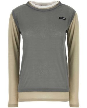 Miu Miu T-Shirt - Gray