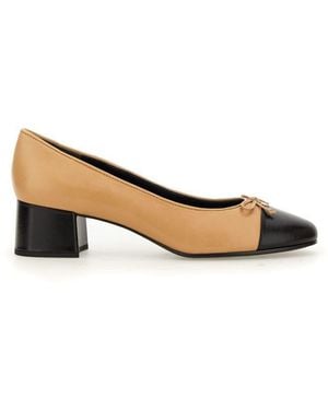 Tory Burch Pumps With Contrasting Toe - Natural