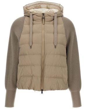 Brunello Cucinelli Short Down Jacket - Natural