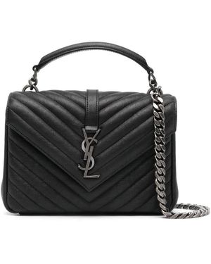 Saint Laurent Medium College Cross Body Ba - Black