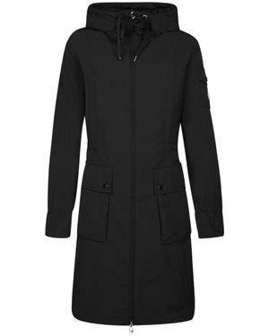 Moncler Gourdon Mix Trench Coat in Black | Lyst