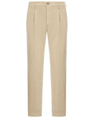 Incotex Regular & Straight Leg Trousers - Natural