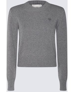 Ami Paris Wool Knitwear - Grey