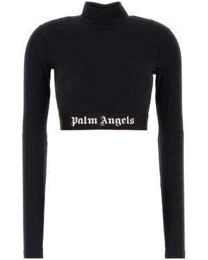 Palm Angels Tops With Logo - Black