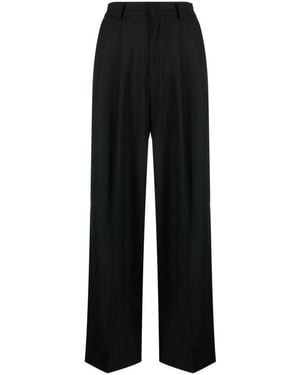 AZ FACTORY X LUTZ HUELLE Wide Leg Wool Trousers - Black