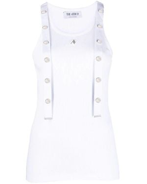 The Attico Ribbed Tank Top - White