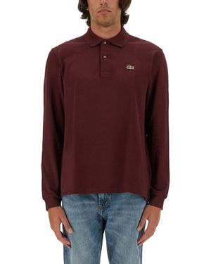 Lacoste Polo With Logo - Red