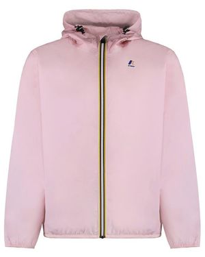 K-Way Claude Hooded Nylon Jacket - Pink