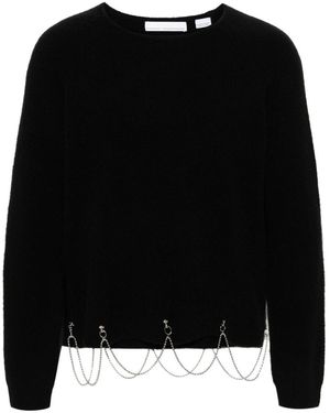 Random Identities Crew Neck With Chain - Black