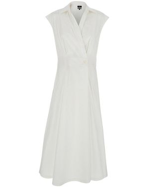 A.P.C. 'Athena' Sleeveless V-Neck Dress - White