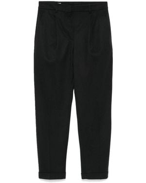 Incotex Wool Blend Tapered Trousers - Black