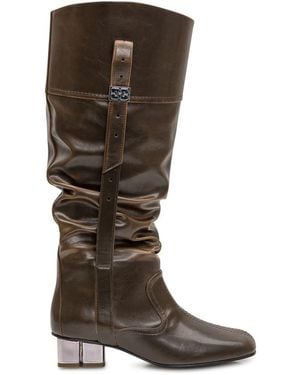 Ganni Butterfly Boots - Brown