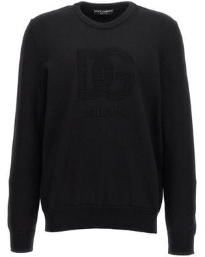 Dolce & Gabbana 'Dg' Intarsia Jumper - Black