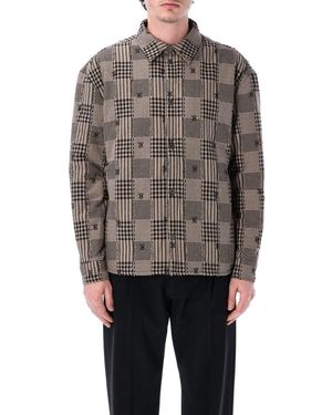 Daily Paper Wet Weather Quilted Shield Longsleeve Shirt - Grey