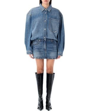 Alexander Wang Pre-Styled Denim Shirtdress - Blue