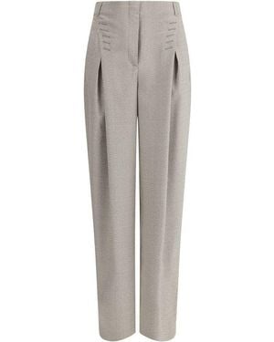 Fendi Micro Check Trousers - Grey