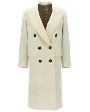 Alberto Biani Double-Breasted Coat - White