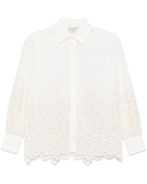 ERMANNO FIRENZE Cotton Embroidered Shirt - White