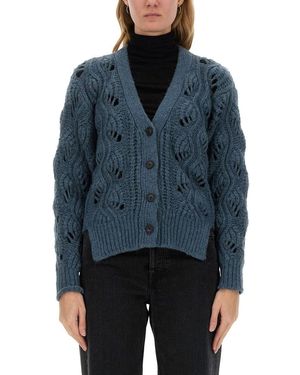 Mila Schon Alpaca Cardigan - Blue