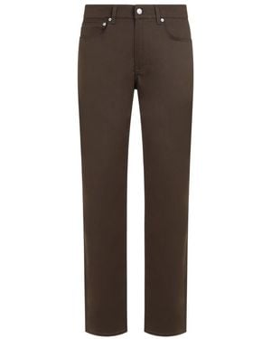 dunhill 5 Pocket Cotton Trousers - Brown