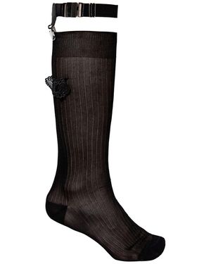 DSquared² D2 Heart-Appliqué Socks - Black