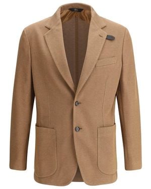 Brioni Blazers E Vests - Brown