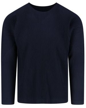 Homme Plissé Issey Miyake Pleated T-Shirt - Blue