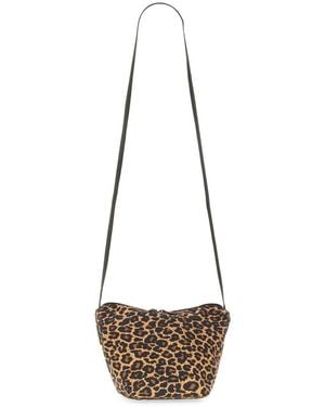 Herve Chapelier Mini Bag With Animal Pattern - White