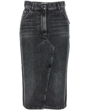 Nude Denim Skirt - Black