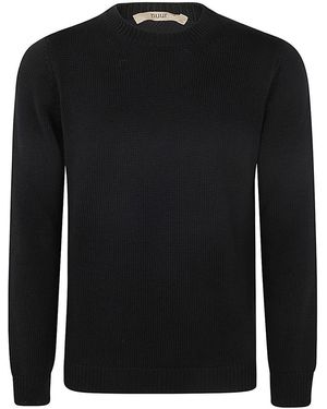 Roberto Collina Long Sleeves Round Neck - Black