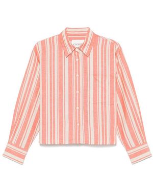 Closed Cotton And Linen Blend Striped Shirt - Pink