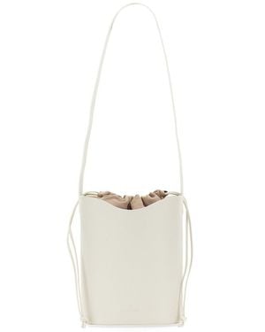 Il Bisonte Leather Bucket Bag - White