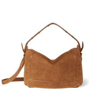 Jérôme Dreyfuss Pepito Medium Suede Bag - Brown