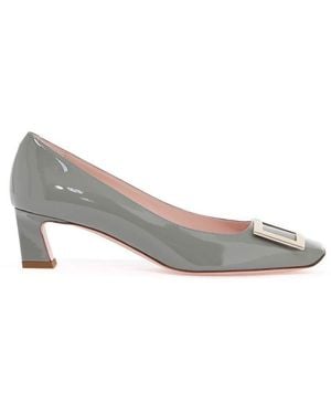 Roger Vivier Patent Leather Trompette Court Shoes - White