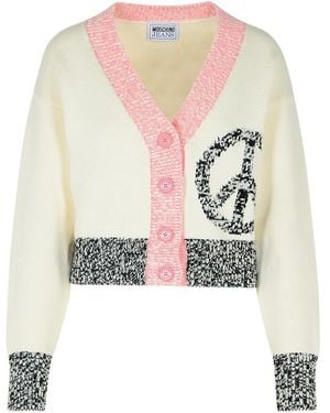 Moschino Cotton Blend Cardigan - White