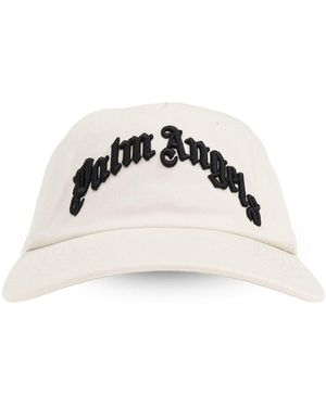 Palm Angels Logo-Embroidered Baseball Cap - Black