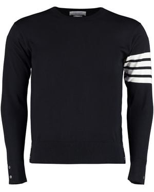 Thom Browne Merino Wool Crew-Neck Jumper - Blue