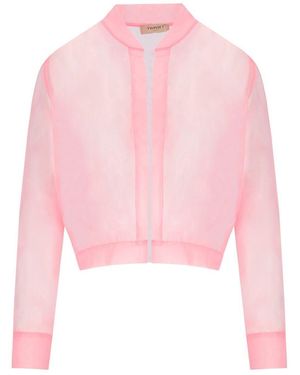 Twinset Peach Tulle Bomber - Pink
