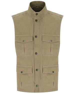 Barbour Corbridge Stone Vest - Green