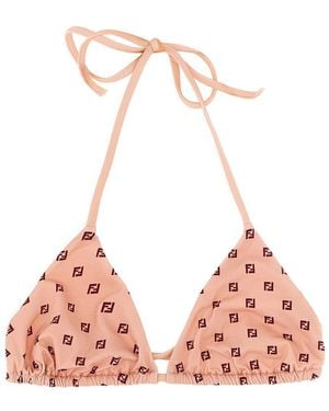 Fendi Micro Patchwork Bikini Top - Pink