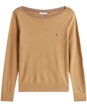 Tommy Hilfiger Stitch Boat Neck - Natural