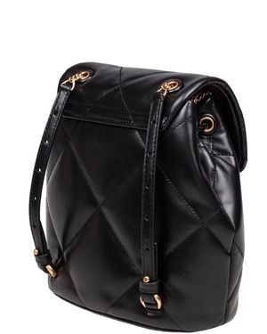 Tory Burch Kira Diamond Quilt Leather Mini Backpack - Black