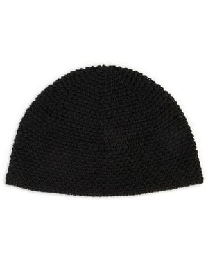 EA7 Cotton Blend Beanie - Black