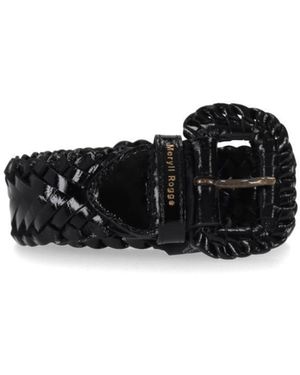 MERYLL ROGGE Woven Belt W/ Double Tip - Black