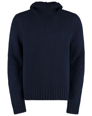 Bottega Veneta Knitted Hoodie - Blue