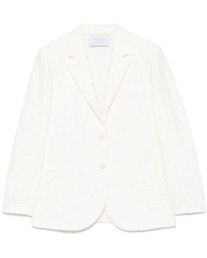 Harris Wharf London Cotton Blend Blazer Jacket - White