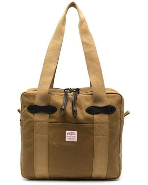 Filson Tin Cloth Tote Bag With Zipper Bags - Metallic